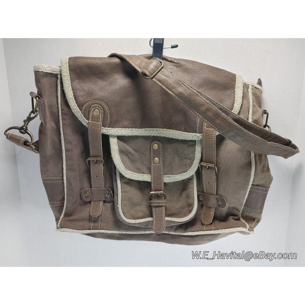 Myra Bag Brown and Cream Tote